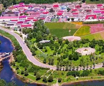 北京延庆珍珠泉乡小铺村鸟瞰图