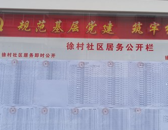 四合乡徐村社区公示栏图片