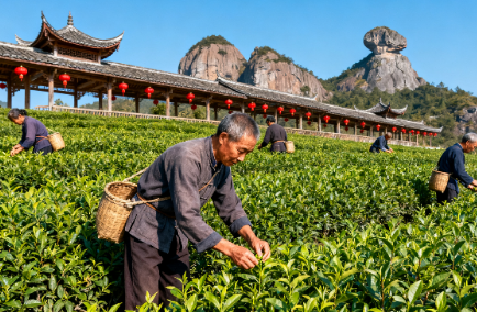 福鼎后洋村采茶图片